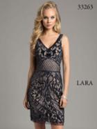Lara Dresses - Ravishing Fully Beaded Cocktail Dress 33263