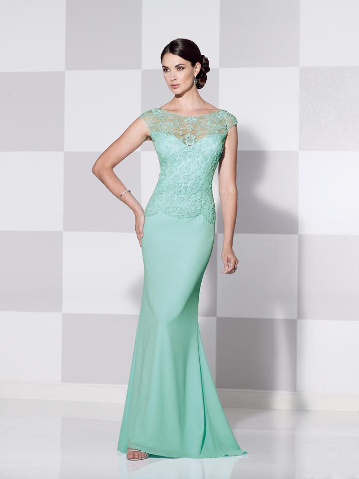 Cameron Blake By Mon Cheri - 115602 Long Dress In Aqua