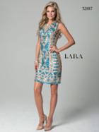 Lara Dresses - 32887 Dress In Champagne Turquoise