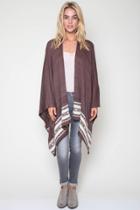 Goddis - Seaton Drape Front Sweater In Sweet Molasses