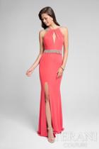 Terani Prom - Beaded Halter Jersey Gown 1715p2992