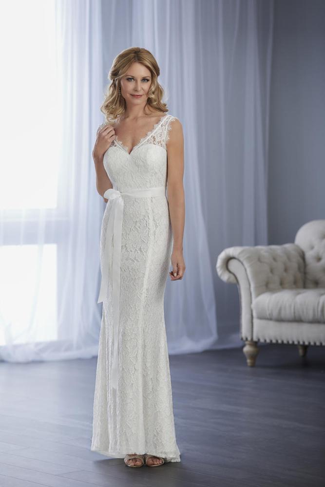 Christina Wu Elegance - 17855 Corded Lace V Neck Sheath Dress