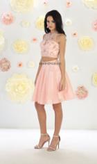 Two-piece Embellished Jewel A-line Dress