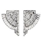 Ben-amun - Crystal Deco Fan Clip Earrings