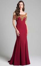 Lara Dresses - 33199 Wide Shoulder Straps Mermaid Gown