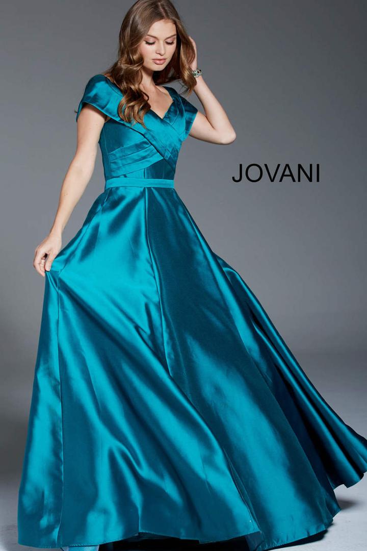 Jovani - 61055 Off Shoulder Crisscrossed Bodice Ballgown