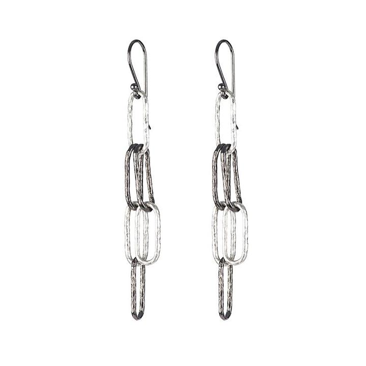 Ashley Schenkein Jewelry - Telluride Two-tone Box Link Earrings