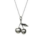 Femme Metale Jewelry - Retro Cherries Charm Necklace