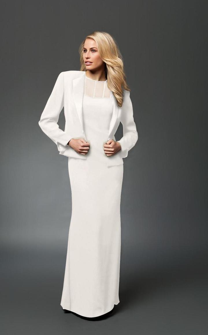 Daymor Couture - Bead Accented Sheath Dress With Blazer 2105 A