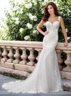 Enchanting By Mon Cheri - 117194 Appliqued Lace Mermaid Wedding Gown