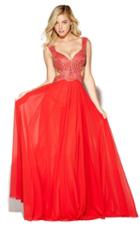 Jolene Collection - 16123 Interweaved Gilded Stripe Gown