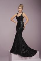 Tiffany Homecoming - Bold Scoop Neck Sequined Dress 46094