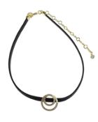 Cz By Kenneth Jay Lane - Interlocking Circle Charm Choker