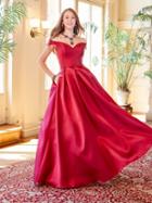Clarisse - 3442 Off Shoulder Corset Mikado Ballgown