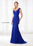 Cameron Blake - 218622 Sleeveless Stretch Crepe Mermaid Formal Gown