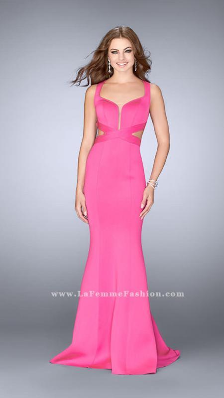 La Femme - Sweetheart Mermaid Long Evening Gown With Exquisite Strap Details 24711