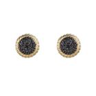 Ashley Schenkein Jewelry - Telluride Pave Twisted Metal Stud Earrings