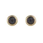 Ashley Schenkein Jewelry - Telluride Pave Twisted Metal Stud Earrings