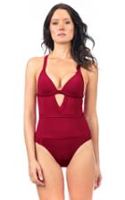 Voda Swim - Raspberry Envy Push Up Structured One Piece
