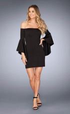 La Femme - 25033 Off-shoulder Sheath Dress