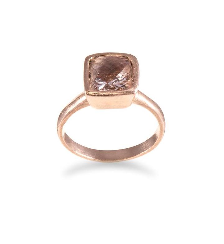 Teri Jon - Morganite & Rose Gold Ring