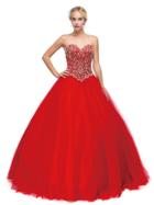 Strapless Sweetheart Glittering Ball Gown