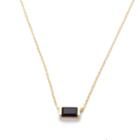 Margaret Elizabeth - Channel Set Drop Necklace Black Onyx