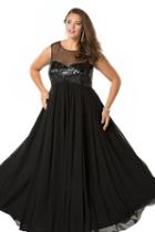 Celebrations By Sydney's Closet - Ce1810 Sequined Sheer Chiffon Dress