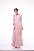 Cinderella Divine - Quarter Sleeve Soutache Bodice A-line Dress