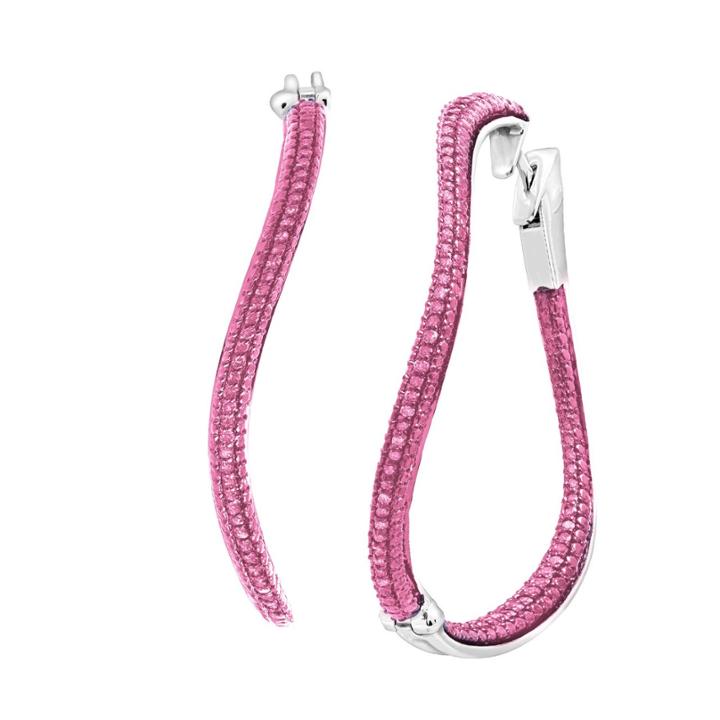 Bonheur Jewelry - Adeline Pink Swarovski Hoops