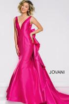 Jovani - V Neckline Long Mermaid Prom Dress 41644