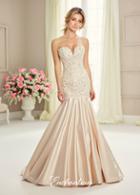 Enchanting By Mon Cheri - 217122 Bedazzled Satin Trumpet Wedding Gown