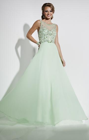 Studio 17 - 12571 Beaded Illusion Bateau Dress