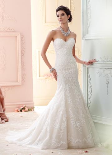 Martin Thornburg For Mon Cheri - 215274 Embroidered Trumpet Wedding Gown