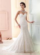 Martin Thornburg For Mon Cheri - 215274 Embroidered Trumpet Wedding Gown