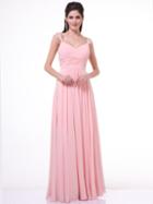 Cinderella Divine - Cap Sleeve Pleated Sweetheart Chiffon Gown