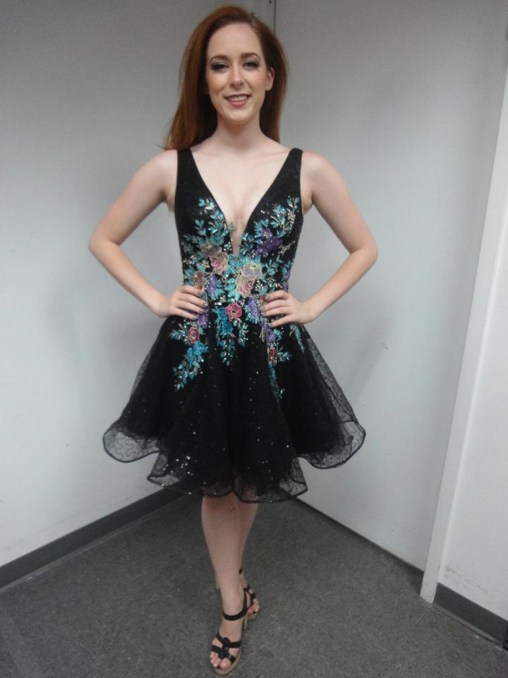Jovani - Floral Embellished Cocktail Dress 41662