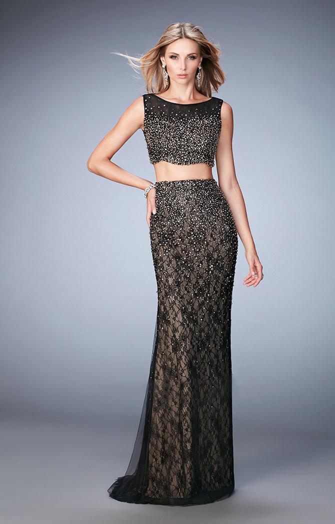 Gigi - 22927 Sparkling Two-piece Lace Mermaid Gown