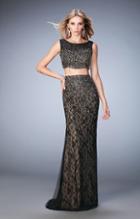 Gigi - 22927 Sparkling Two-piece Lace Mermaid Gown