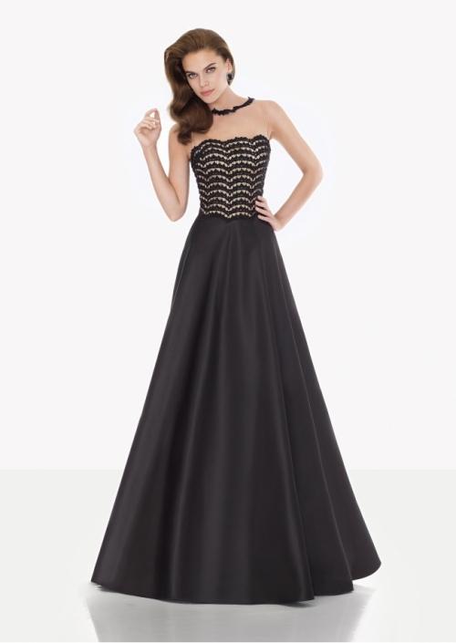Tarik Ediz - Illusion Bateau Neck Gown 92703