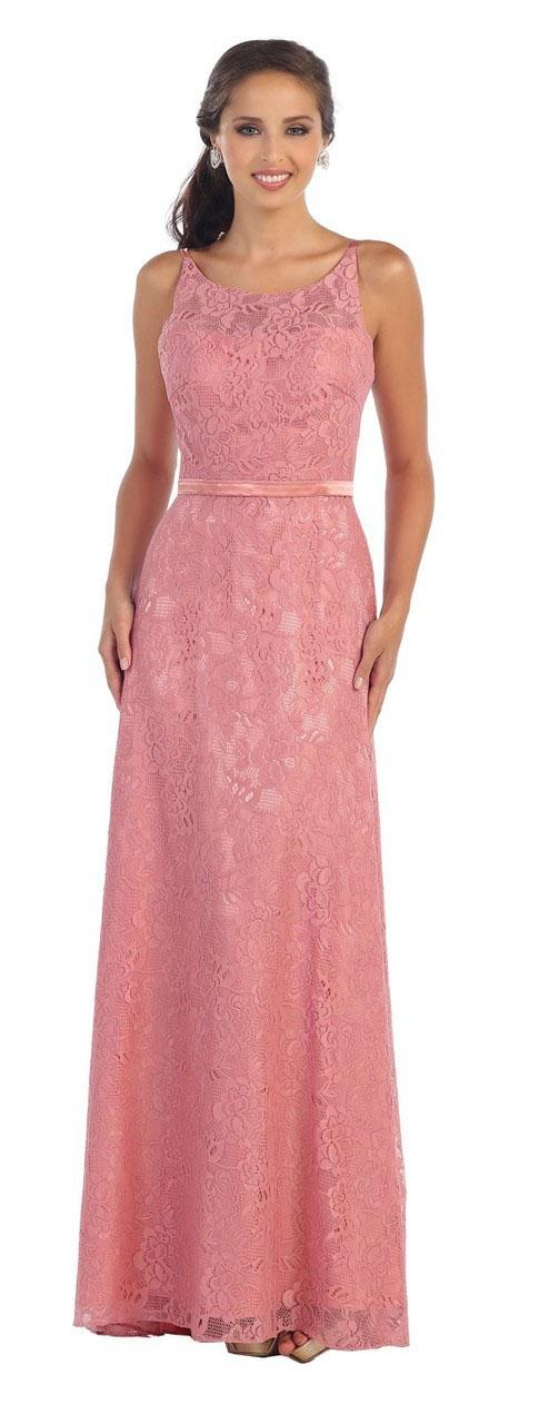 May Queen - Mq1208 Sleeveless Floral Evening Dress