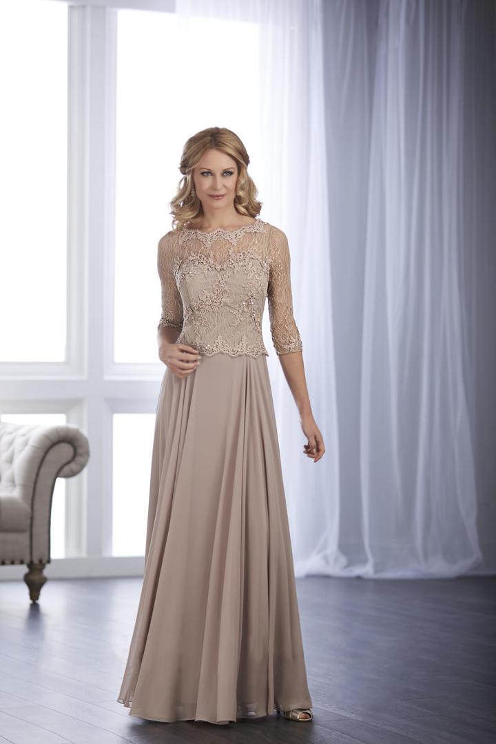 Christina Wu Elegance - 17848 Beaded Lace Illusion Bateau Dress