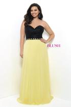 Blush Too - Strapless Beaded Long Dress 11303w
