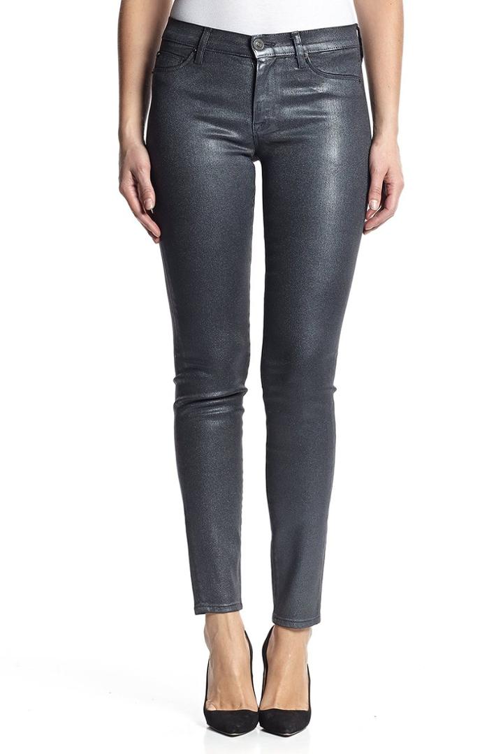 Hudson Jeans - Wm407ten Nico Midrise Super Skinny In Metallic Steel