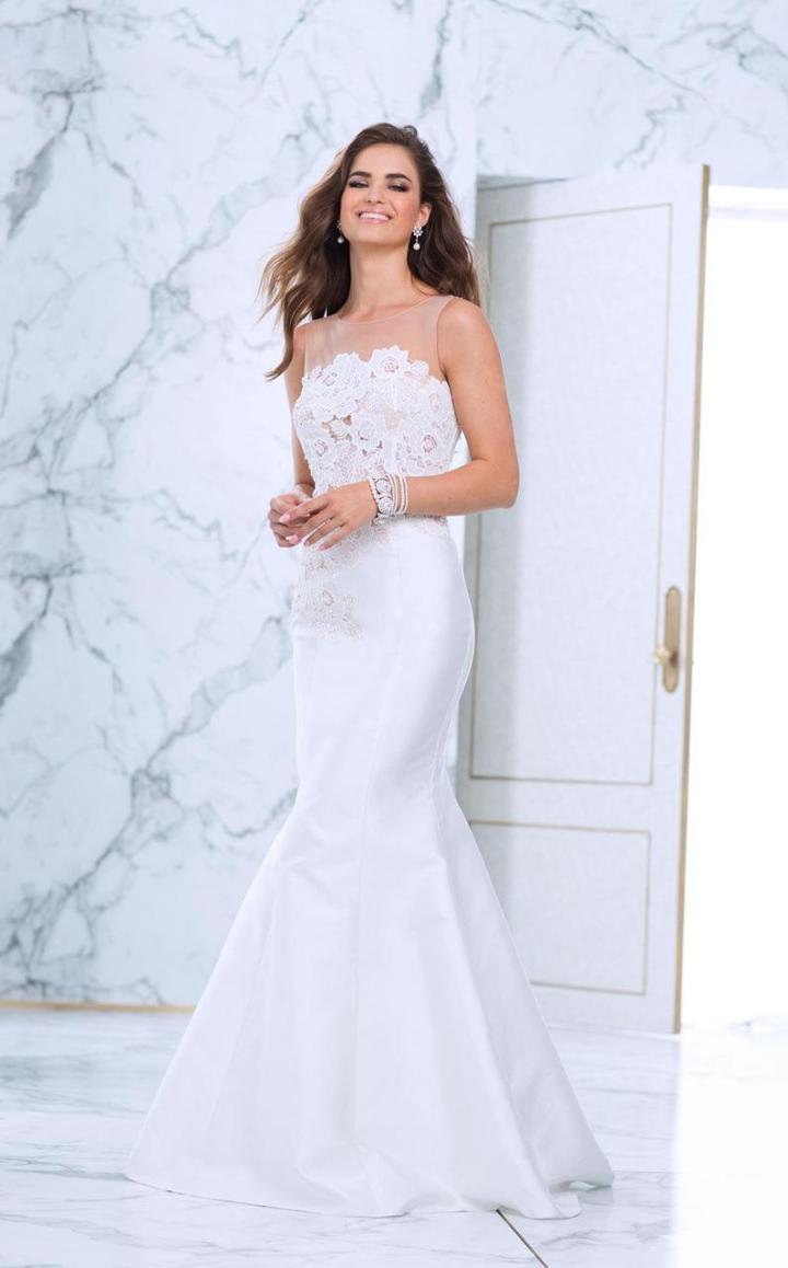 Tarik Ediz - Lace Illusion Neck Mermaid Gown 50070