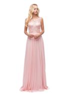 Dancing Queen - Elegant Lace Illusion A-line Long Dress 9847