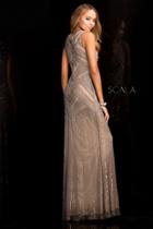 Scala - 48730 Beaded Chiffon Long Prom Dress