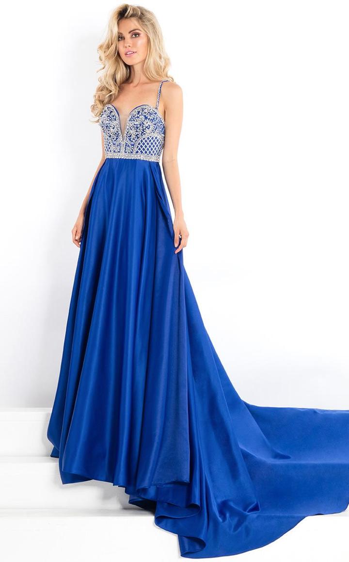 Rachel Allan Prima Donna - 5996 Stone Encrusted Mikado Evening Gown