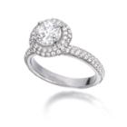 Ashley Schenkein Jewelry - Round Micro Pavã£â© Diamond Engagement Ring