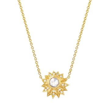 Logan Hollowell - Vintage Rose Cut Diamond Sun Necklace